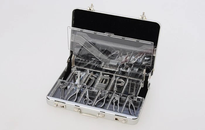 Mini Tools Merch Miniature Tool Set: 12 working tools with Attaché Case. Perfect Gift ...